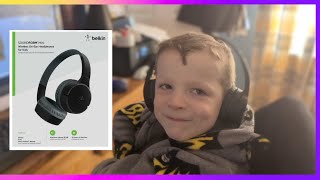 Belkin SoundForm Mini Kids Headphones Unboxing  Review [upl. by Eerpud]