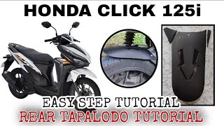 Honda Click 125i Rear TAPALODO installation TUTORIAL [upl. by Kalin171]