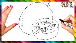 Jak Narysować Kiwi Krok Po Kroku 🥝 Łatwe Rysowanie Kiwi [upl. by Lana]