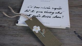 Chain stitch How to make embroidered bookmark [upl. by Dehsar]