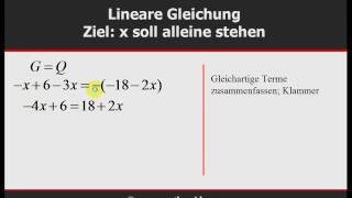 lineare Gleichungen Niveau 2  Mathematik Nachhilfe kostenlos [upl. by Boys648]