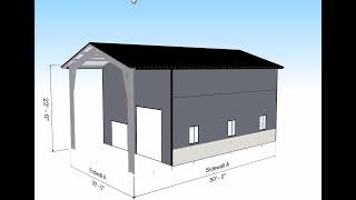 New Steel Cabin or Barndominium Kit Designits a 30 x 40 2 Story Gable Roof Kit with RV Parking [upl. by Dupuy859]