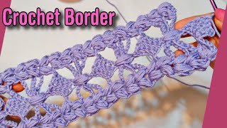 Crochet A Border  Crochet A Margin Crochet Step By Step Tutorial I love this model [upl. by Annaerdna939]