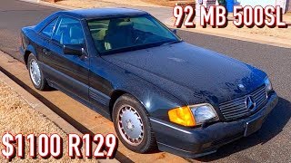 Copart 1100 1992 Mercedes 500SL R129 WIN 320hp 50L V8 Roadster [upl. by Carn]