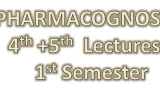 pharmacognosy Lecture 4  5 glycoside [upl. by Fey901]