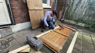 Werkbank maken van oude pallets [upl. by Jadd]