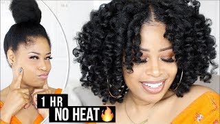 Ultra Defined PERFECT NOHEAT CURLS in 1 HOUR ➟ natural hair tutorial [upl. by Leboff]