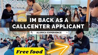 I’m back as a Call Center Applicant in Alorica May Free food  Actual application process [upl. by Rolando]