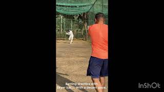 Bouncer practice with skyer bat speed cricket cricketshorts ipl bcci pacers batsman rcb csk [upl. by Adrianne381]