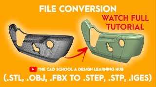 HOW TO CONVERT STL FILE TO  STEP OR STP  IGES OR IGS  PARASOLID XT  IN CATIA V5 [upl. by Antonietta]