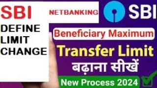 How to change SBI transaction limit sbi increase transaction limit sbi net banking define limit [upl. by Odlopoel]