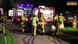 Großeinsatz der Feuerwehr Heustadl in Lauterach abgebrannt [upl. by Tifanie]