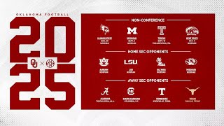 Thoughts on the 2025 Oklahoma Football schedule release Oklahoma football OU SEC [upl. by Kim]