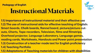 Instructional Materials  pedagogy of English [upl. by Nnylesor722]