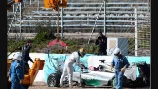 Lewis Hamilton CRASH F1 Testing 2014  Jerez [upl. by Mady]