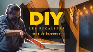 On transforme les escaliers avec un mur de tasseaux accentwall [upl. by Annia]