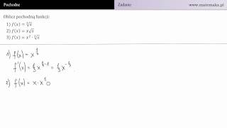 Oblicz pochodną funkcji  zadanie 6 [upl. by Osrit]