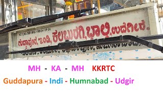 Unique KKRTC  Guddapura  Indi  Afzalpur  Humnabad  Udgir at Kalaburagi Bus Stand [upl. by Saddler]