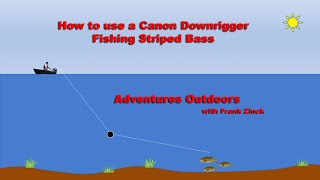 How to use a Canon Downrigger  fishing for Stripers [upl. by Llebpmac]