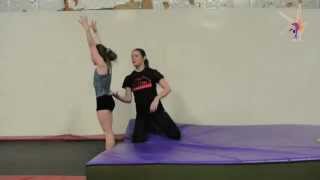 Quick drill for back handsprings  back handspring to knees [upl. by Ranson]