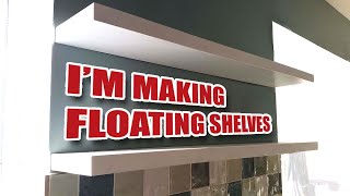 Making White Gloss Floating Shelves Using Only MDF Face Grain [upl. by Surat]