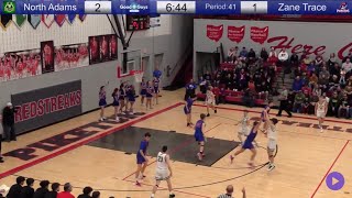 North Adams VS Zane Trace Boys Tournament Basketball [upl. by Floris]