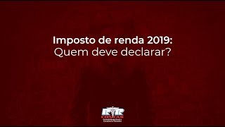 IRPF 2019 Quem deve declarar Madson Miranda contador [upl. by Oiracam310]