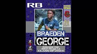 2023 GF AllAmerican Bowl Game Commit RB Braeden George Episcopal High School [upl. by Nnaira441]