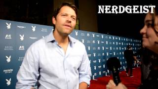 Misha Collins Interview at AampE Bates Motel amp Playboy event SDCC 2014 [upl. by Tonjes]