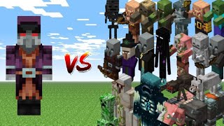 Master Vindicator vs Every mobs in Minecraft Bedrock Edition  Master Vindicator vs All mob [upl. by Shah]