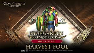 Harvest Fool Gear Set  NOV23 Game of Thrones Conquest [upl. by Anpas]