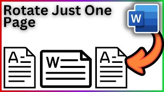 How To Rotate Just One Page In Word  Full Guide [upl. by Vander779]