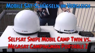 Selfsat Snipe Mobil Camp Twin vs Megasat Campingman Portable 2 [upl. by Eisle481]