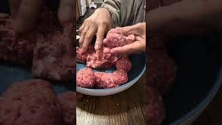 Sensational ASMR Creating Meatballs for Spaghetti ASMR meatball shorts [upl. by Donaugh30]