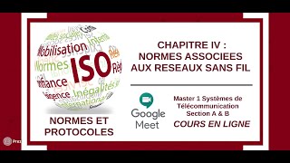 Normes et Protocoles  Chapitre IV  Normes associées aux Réseaux sans Fil  M1 ST A amp B [upl. by Elicec]