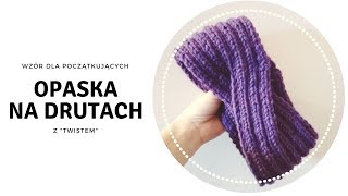 Opaska na drutach z twistem Tutorial dla początkujących ❤️ [upl. by Annuaerb]