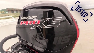 Tested  Mercury ProXS 115HP 4 stroke 21L [upl. by Loftus184]