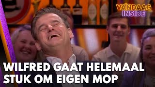 Wilfred gaat helemaal stuk om eigen mop ‘Die stond in de Suske en Wiske’  VANDAAG INSIDE [upl. by Brooking]