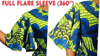 How to Cut amp Sew Perfect Full Circle Sleeve  360 degree flare [upl. by Cutcheon]