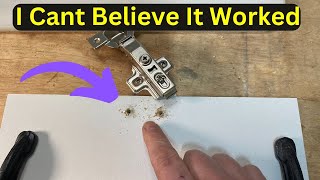 Particle Board Hinge Repair Hack [upl. by Strep838]