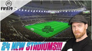 24 NEW STADIUMS ADDED FOR FIFA 19 [upl. by Shayne]