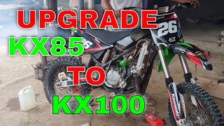 Upgrade Engine KAWASAKI KX85 Old to KX100 New 🔥🔥🔥 [upl. by Enilarac]