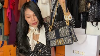 DIOR 30 Montaigne Chain Bag Unboxing  Blue Dior Oblique Jacquard [upl. by Desmund]