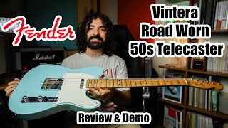 Fender Vintera 50s Road Worn Telecaster  Review amp Demo [upl. by Eelrahs]