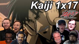 Kaiji Ultimate Survivor 1x17 Reactions  Great Anime Reactors  【カイジ】【海外の反応】 [upl. by Pylle905]