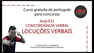 Aula 031  Concordância das locuções verbais [upl. by Ellecrag459]