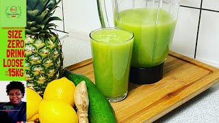 SIZE ZERO DRINK LOSE 15 KG IN 15 DAYS WITH PINEAPPLE LEMON CUCUMBER amp GINGER [upl. by Niriam]