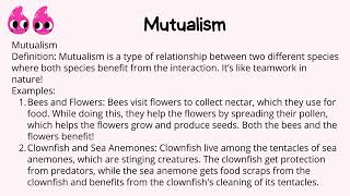 What is Mutualism UrduHindi [upl. by Alverson543]