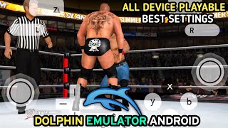 WWE 12 WII DOLPHIN EMULATOR ANDROID BEST SETTINGS FOR LOW AND DEVICE [upl. by Brabazon]