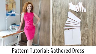 Pattern Tutorial Gathered Dress ruched dress [upl. by Eatnoj]